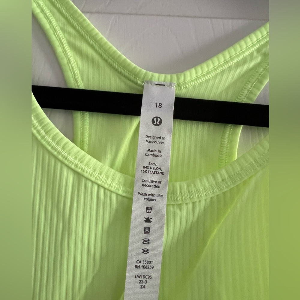 lululemon Base Pace Ribbed Tank Top - Picture 2 of 4